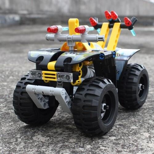 Dune Buggy Building Blocks Assembled Pull Back Car Childrens Educational SUV Mechanical Intellective Blocks Car Model Toy
