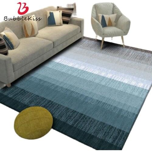 Bubble Kiss Blue Gradient Carpets For Living Room Post-Modern Home Customize Rug Creative Non Slip Art Decoration Area Floor Mat