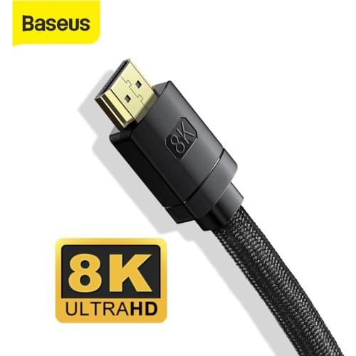 Baseus 8K HDMI-compatible Cable for Xiaomi Mi Box 8K/60Hz 4K/120Hz 48Gbps Digital Cables for PS5 PS4 Laptops Monitor Splitter