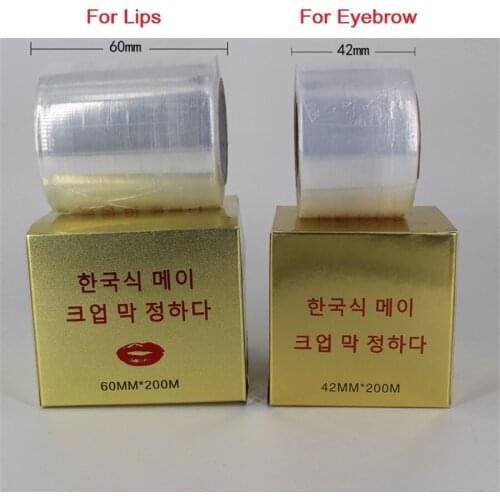 Korean semi-permanent tattoo plastic wrap film eyebrow floating lip preoperative masking aids tools