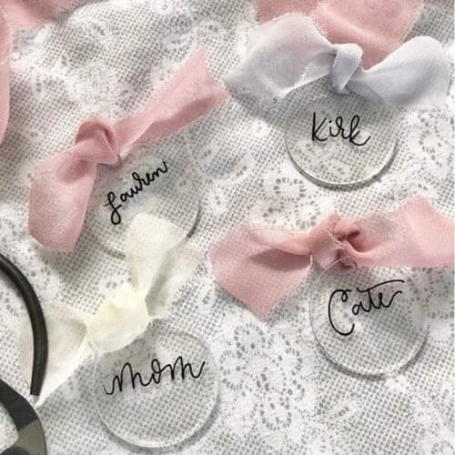 50Pcs Acrylic Circle Blanks Clear Acrylic Rounds with Hole 2 Inch Acrylic Blank for Keychain Pendant DIY Jewelry Making T84A