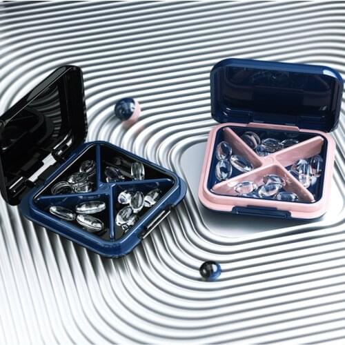 Round Pill Box Large Capacity 7 Day Weekly Medicine Storage Boxes Pill Organization Travel Pill Storage Case Splitter Container