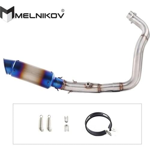 MOTORCYCLE EXHAUST MUFFLER FULL SYSTEM SLIP ON FOR YAMAHA XSR700 2016-2020 MT07 FZ07 FZ-07 MT-07 Tracer 2014 TO 2020 Exhaust