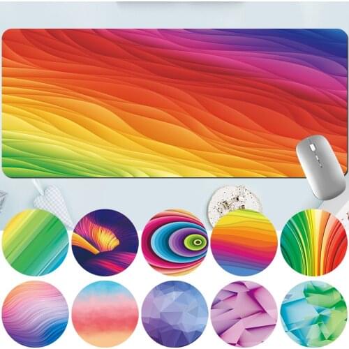 Mouse Pad Large Gaming Gamer Table Mat Computer Desk Mat Anti-slip Waterproof PU Leather Watercolor Pattern Game Mouse Mat