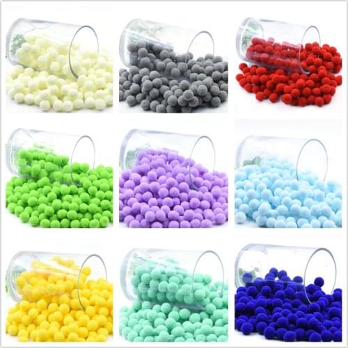 Wholesale 8 10 15 20 30mm Pompoms Fur Plush Soft Ball for Crafts DIY Wedding Home Decoration Garment Sewing on Cloth Accessories