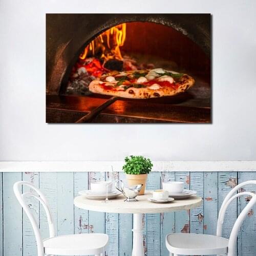 Pizza Delicious Food Wallpaper Wall Art Canvas Posters Prints Painting Wall Pictures For Kitchen Living Room Home Decor Artwork