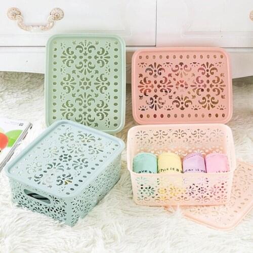 Plastic Storage Basket Box Bin Container Organizer Clothes Laundry Kitchen Tool