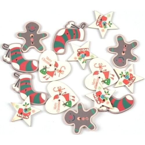 Natural Wooden Christmas Snowman Star Pattern Pendant Ornaments Tree Hanging Crafts Christmas Party Decoration Xmas Home Decor