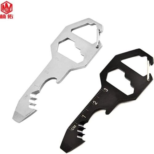 Mini Stainless Steel Outdoor Portable Screwdriver EDC Multifunction Bottle Opener Key Multifunction Tool Card