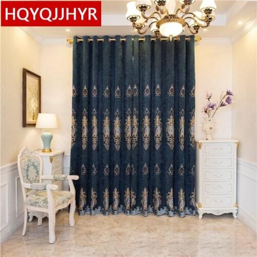 European-Style Luxury Embroidered Decorative Blackout Curtains For Bedroom Custom High-Quality Tulle Curtain For Living Room