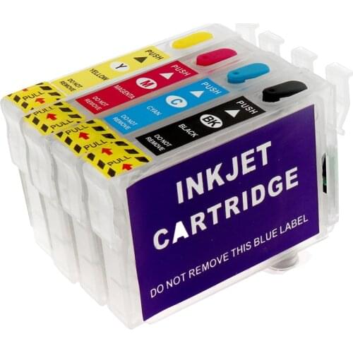 T2201-T2204 Refillable Ink Cartridges T220 T220XL For Epson Stylus WF-2630 WF-2650 WF-2660 XP-320 XP-420 XP-424 Printers