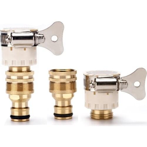 15mm-23mm Universal Kitchen Faucet Adapter Hose Connector Metal Tap Joint Nipple Quick Connector Garden Watering Tools