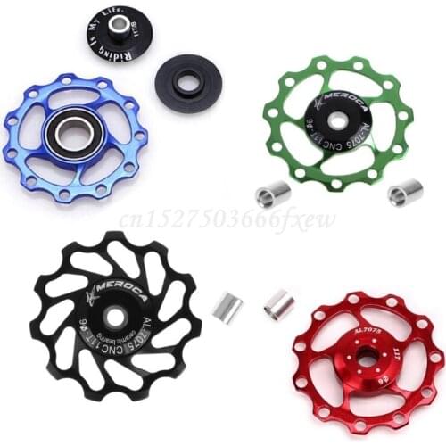 4 Color 11T Bike Aluminum MTB Alloy Bearing Jockey Wheel Rear Derailleur Pulleys