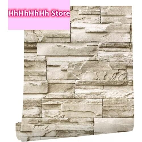 3D Wallpaper For Bedroom Living Room Walls Home Decoration StickerStone Peel And Stick Wallpaper Faux Brick Vinyl Self-adhesive