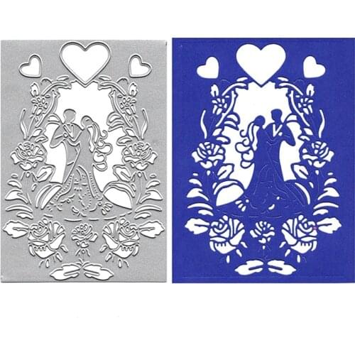 Lover Wedding Dies Scrapbooking Paper Embossing Folders for Card Making Templates Stencil Crafts Mold Notebook Cut Die