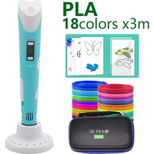 High quality 3D Pen with 3colors Filament 3D Printing Pen 3D Creative Toy Gift For Kids Drawing 1.75mm ABS/PLA fast sent