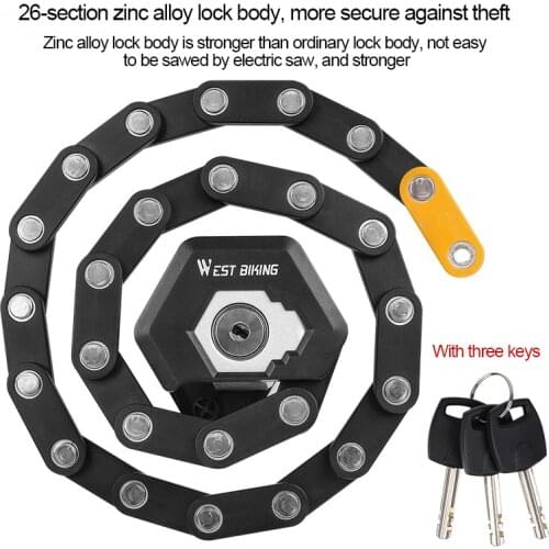 Anti-theft Key Lock Bicycle Lock Mountain Bike Electric Car Chain Lock Motorcycle Battery Car Folding Lock Bicycle Accessories