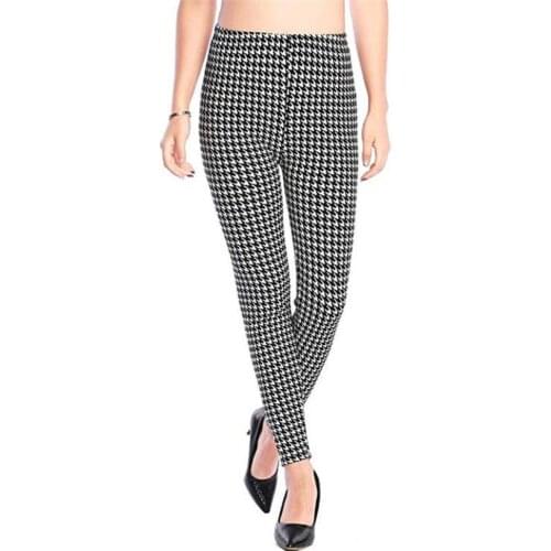 INDJXND Women Cartoon Printed Leggings Workout High Waist Push Up Camouflage Fitness Pencil Pants Knitted Spandex Ankle-Length