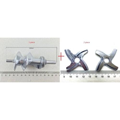 3 piece Free shipping Meat Grinder Screw and blades Mincer Auger MS-0695960 SS-989843 for Moulinex meat grinder parts