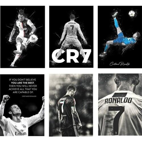 5D DIY Diamond Painting Set Football Sports Star Cross Stitch Kit Full Drill Embroidery Mosaic Picture of Rhinestones Decor Gift