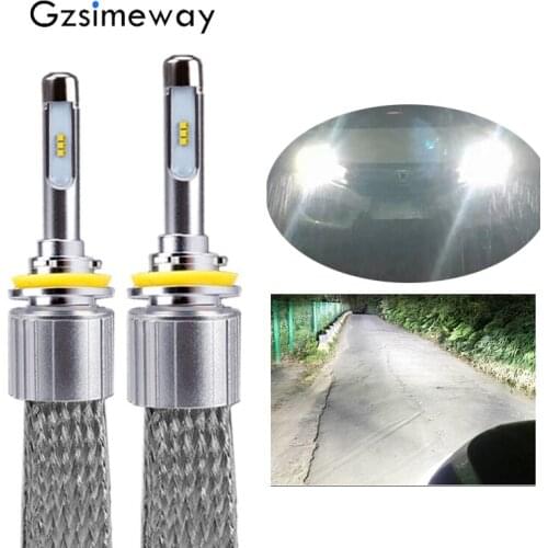 2PCS car light H1 H4 H7 LED H11 9006 HB4 9012 880 9005 HB3 Headlight Bulbs ZES chip 9600LM Auto Fog lamp 12V 6000k led headlamps