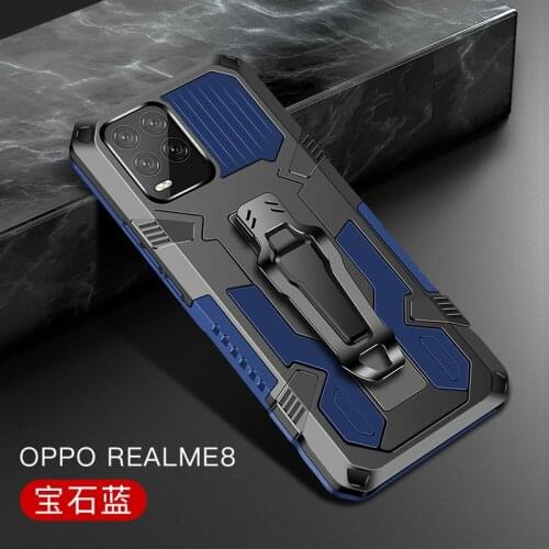 Armor Shockproof Case For OPPO Realme 5 5i 6 6i 7 7i 8 Pro A15 A31 A53 A52 A72 A92 C20 C21 C15 Metal Belt Clip Stand Back Cover