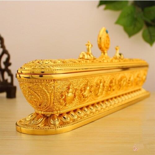 Buddhist Supplies Free Shipping Tibet Lying Incense Burners Fancy Gorgeous Copper Auspicious Treasures Animals Incense Smoke