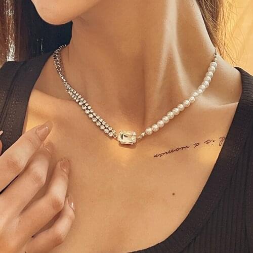 Fashion Womens Neck Chain Simplicity Vintage Pearl Pendant Jewelry Accessories Elegant Luxury Women Necklace Chains