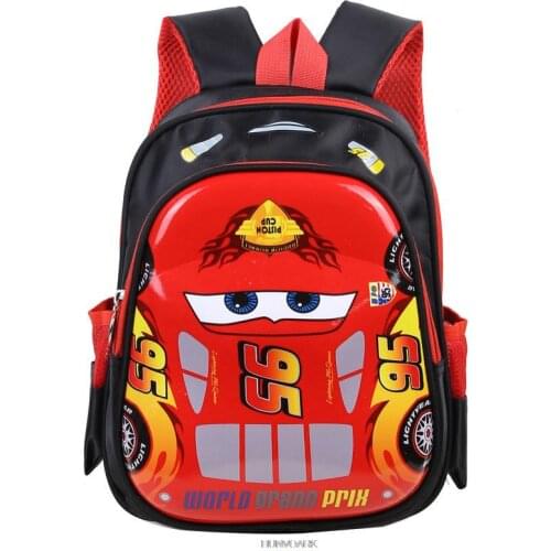 3D Car Children schoolbag 3-5-6Years Waterproof Backpack Boys and Girls Lovely kids Cartoon Mochila Escolar