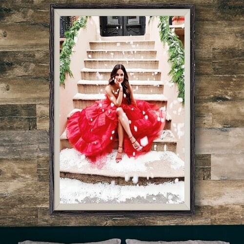 E087 Lea Michele Sexy Model Movie Star Wall Silk Cloth Poster Art Home Decoration Gift