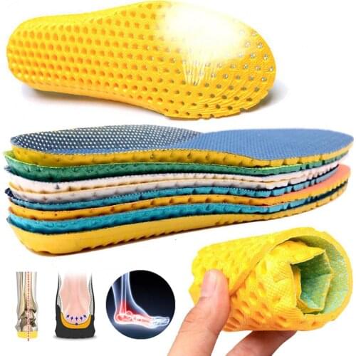 Elasticity shock absorption Non-slip Breathable Sport Insole Men Womens Foot Care Pad Comfortable Shoe Cushions(1pair/2pair/3pai