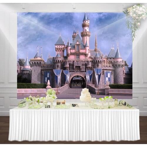 Kingdom Castle Background Princess Birthday Party Backdrops Girl Photography Photobooth Studio Banner Scene Setter Mural Posters