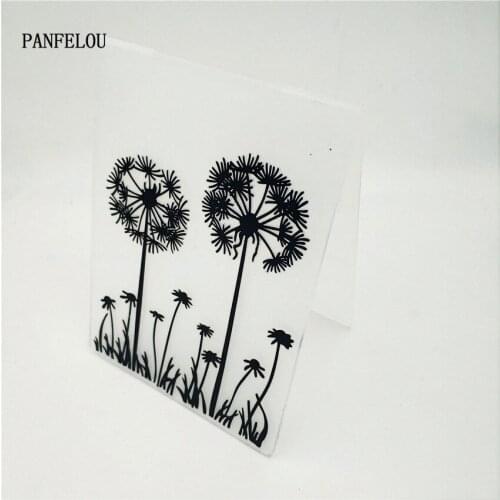HOT plastic Big dandelion craft card making paper card album wedding decoration clip Embossing folders