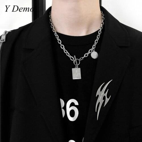 Harajuku Techwear Silver Necklace Women Casual Chains Accessory