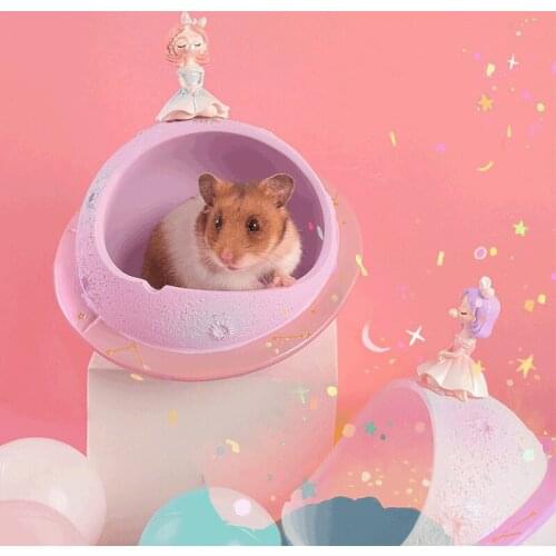 Hamster Planet Small Cool House Cute Pet Hamster Accessories Sleeping Nest Hiding House Pet Supplies