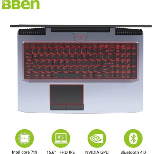BBEN G16 Gaming Laptops 15.6" IPS Preinstall Win10 Tablet GTX1060 Intel Core i7 7700HQ 8G/16G/32G RAM 256G/512G SSD,1TB/2TB HDD
