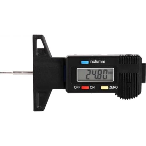 Digital LCD Display Tyre Tire Tread Depth Calip Gauge Measurer Tool Car Caliper Wheel Tread Depth Brake Gage