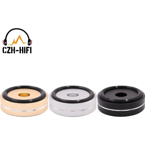 Audio Isolation Stand Base Feet Pad 49x15mm CNC Machined Solid Aluminum Amplifier Turntable DAC Radio CD Player Shock Mat Pad