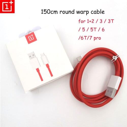 Oneplus 6 4A Warp Charger Cable 150cm Type C Data Line For One Plus 7 Pro 7t 6t 5t 5 3t 3 USB 3.1 Fast Charging Cable with Box