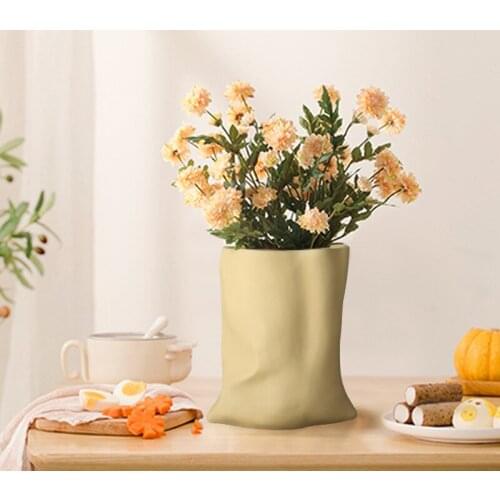 Ceramic Table Flower Vase Nordic Home Decoration Accessories Living Room Desktop Flower Arrangement Container Craft Wedding Vase