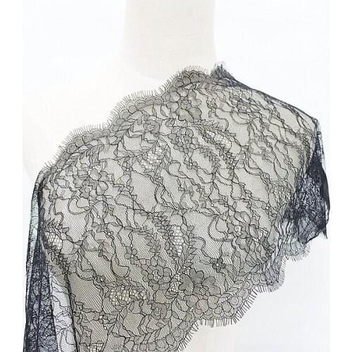 LASUI New 3pieces/1lot Eyelash LACE Black lace fabric width25cm dress decoration clothes accessory kicthen accessories JM016