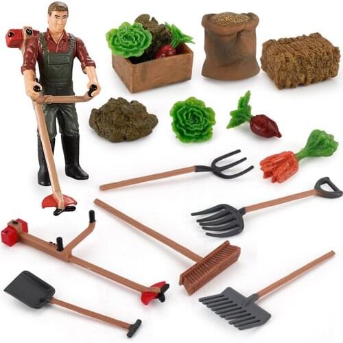 1/25 Scale Mini Farm Tool Sence Model Pretend Play Toy Home Decor Doll House Toys Action Figures Tools For Kids Gifts
