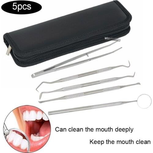 Dental Tool Set Stainless Steel Tooth Scraper Wax Carving Dentist Tool Kit Explorer Probe Picks Mirror Teeth Clean Oral Care