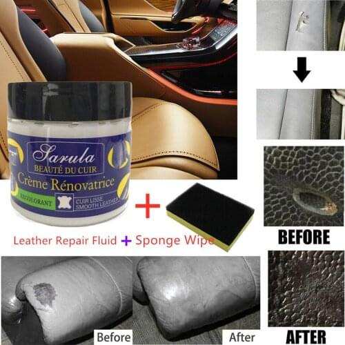 Leather Repair Filler Compound For Leather Restoration Cracks Burns & Holes Car Seat Leather Sofa Repair Cream Leather Wash Tool