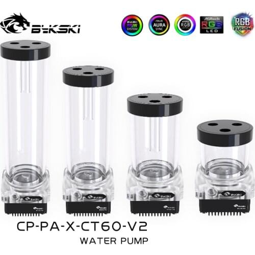 Bykski 10W DDC Combo Pump + Reservoir Maximum 3800RPM / Flow Lift 3 Meter / 300L/H Water Cylinder Tank Length 60/100/150/200mm