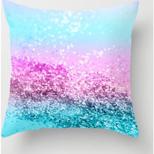 New Nordic Gradient Cushion Cover Shiny Glitter Pillowcase Modern Home Sofa Decorative Throw Pillow Case No Sequin