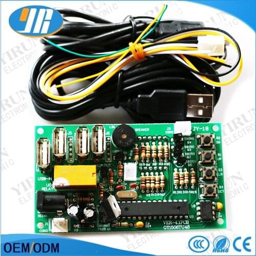 Newest coin operated 4 digits USB time control Timer Board Power Supply for coin acceptor selector device, USB devices, etc