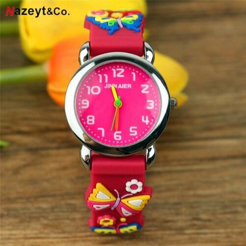 2021New childrens jelly watch 3D silica gel watchband quartz watch simple gift watch for children