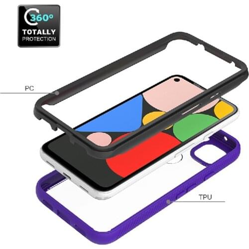 New case For Google Pixel 5 Case With Protector shell Soft silicon Phone Heavy four-corner protection Back Cover Coque