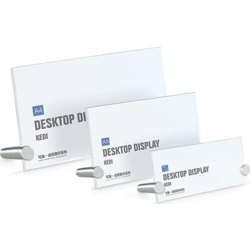 Clear Acrylic Table Menu List Price Card Sign Stand Advertising Poster Display Holder Frame